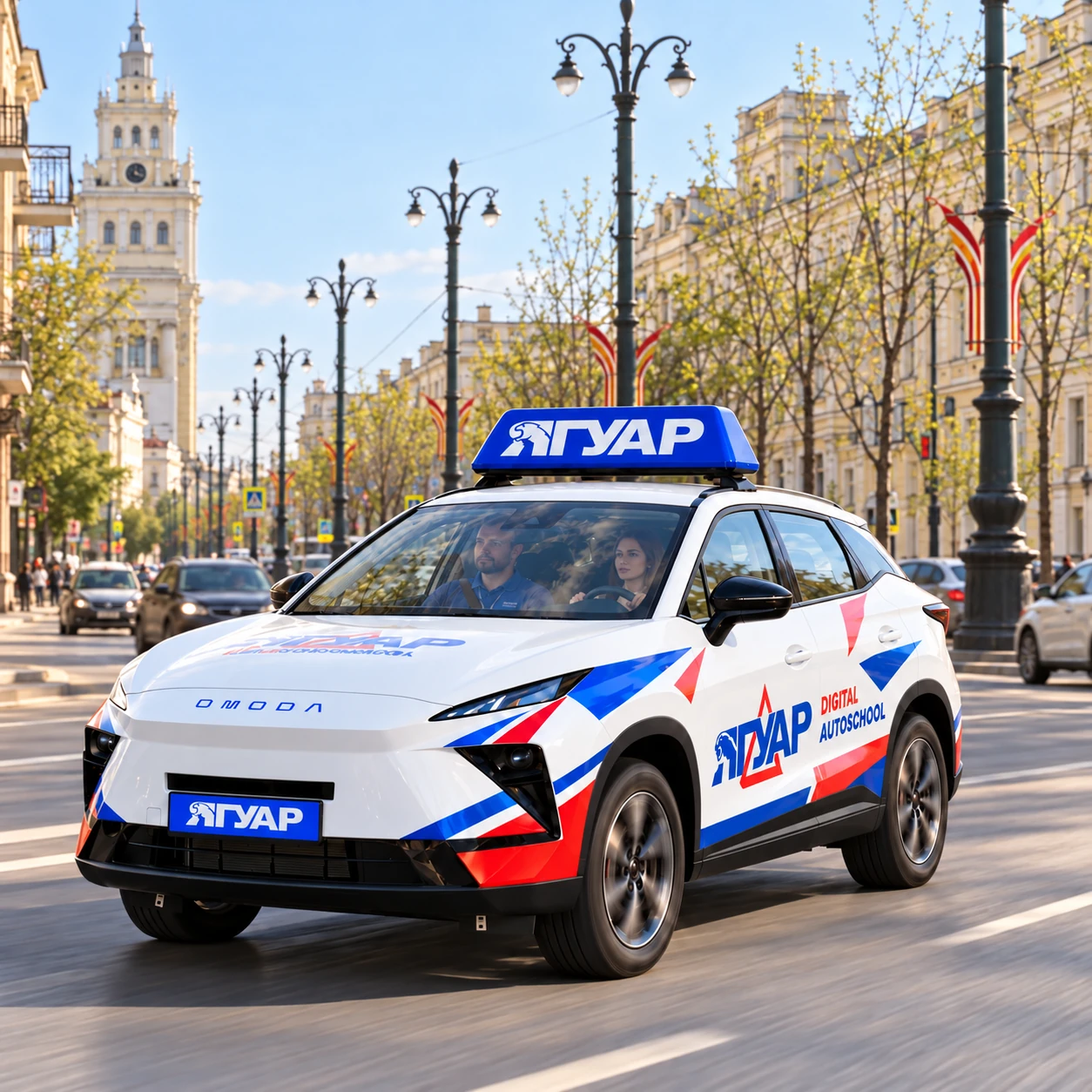 Учебный автомобиль «Ягуар» в Центральном районе