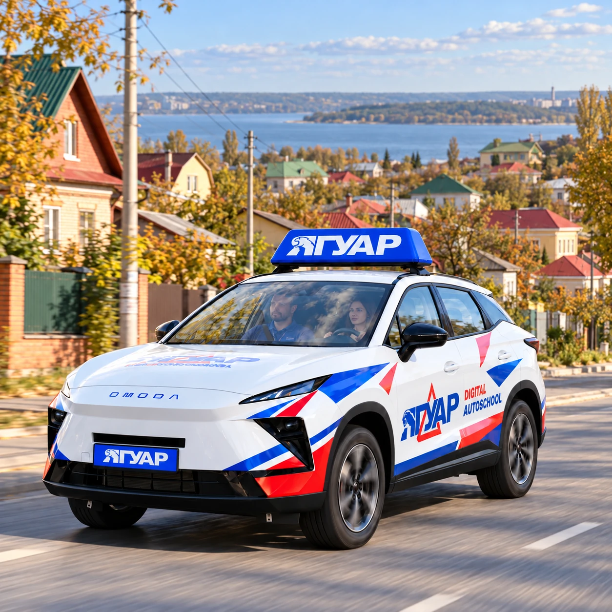 Учебный автомобиль «Ягуар» в микрорайоне «Чижовка»