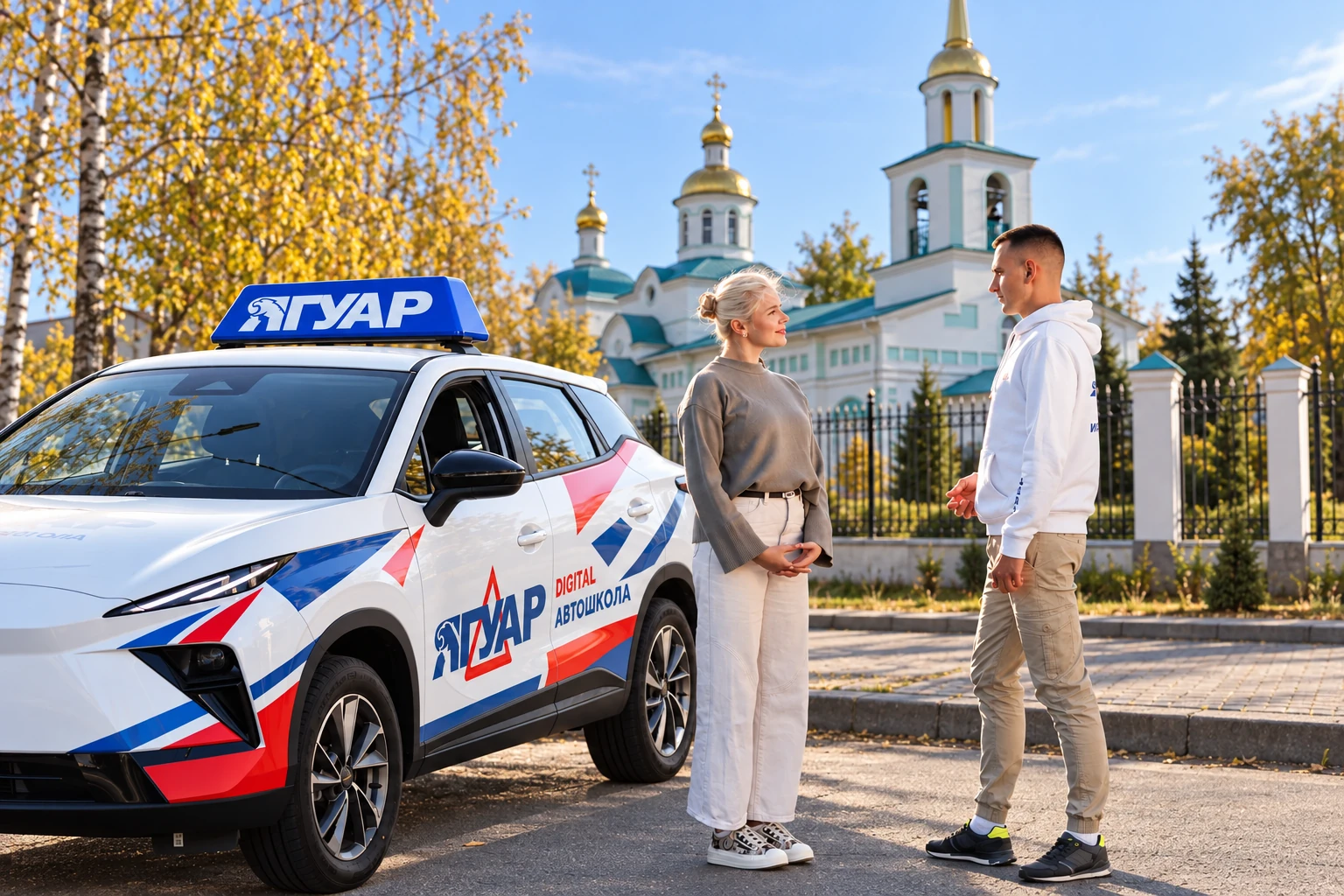 Ученица встречается с инструктором в микрорайоне «Никольское»