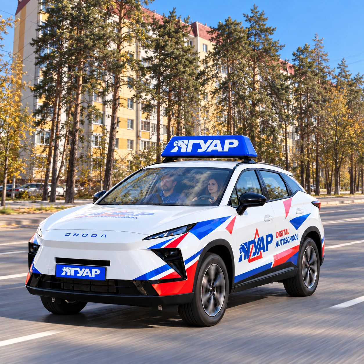 Учебный автомобиль «Ягуар» в микрорайоне «Придонской»