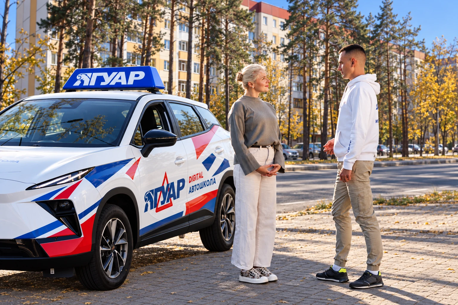 Ученица встречается с инструктором в микрорайоне «Придонской»