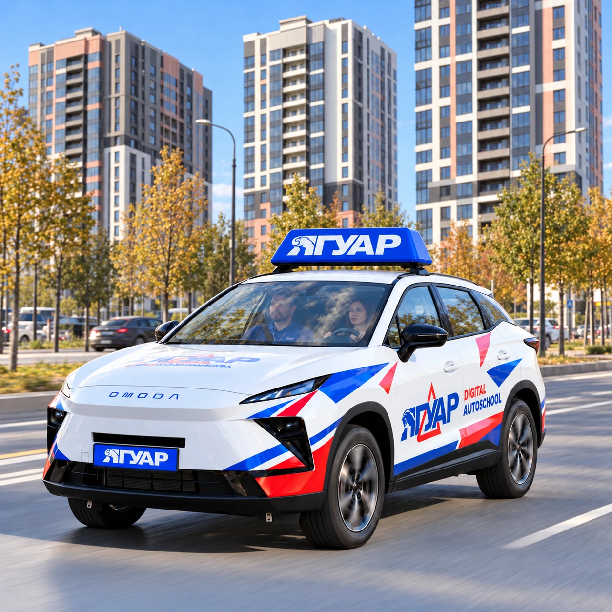 Учебный автомобиль «Ягуар» в микрорайоне «Шилово»