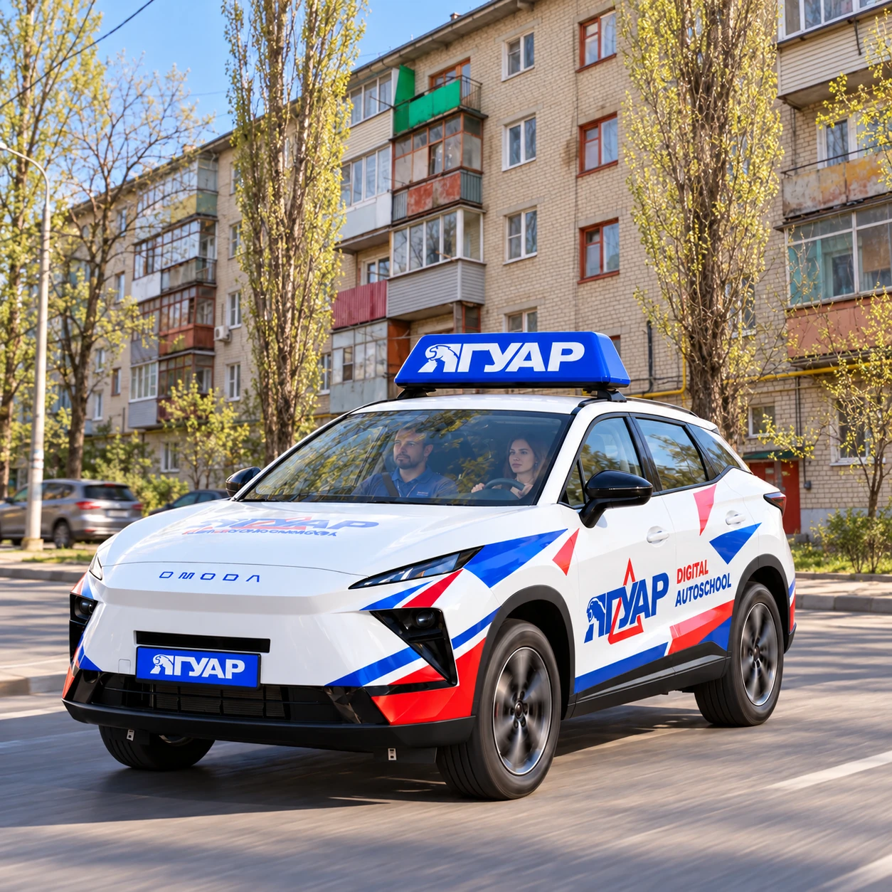 Учебный автомобиль «Ягуар» в Советском районе