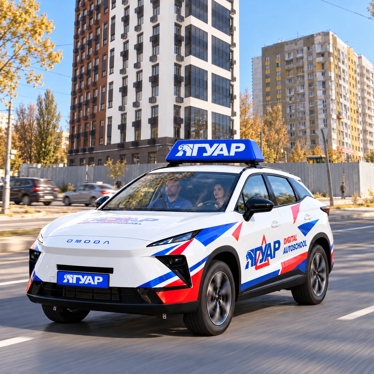Учебный автомобиль «Ягуар» в микрорайоне «ВАИ»